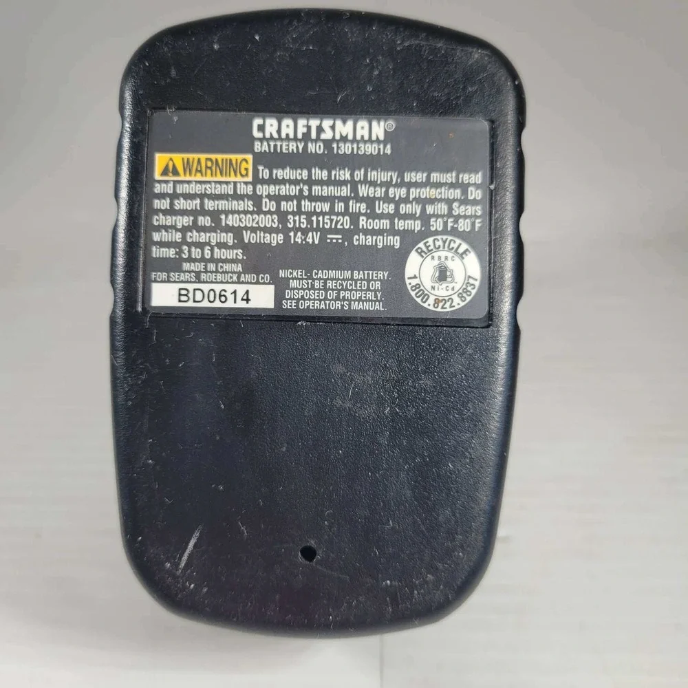 Craftsman 14.4V Ni-Cd Battery 130139014 Black Good TESTED Replacement Power Tool